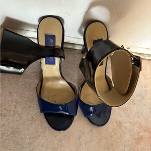 Jimmy Choo for h&m cuff sandals open toe dress shoes colorblock heels collab y2k